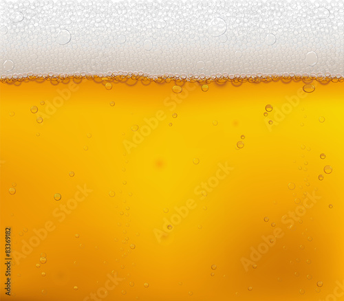 Canvas-taulu Beer bubbles close-up. Vector background.