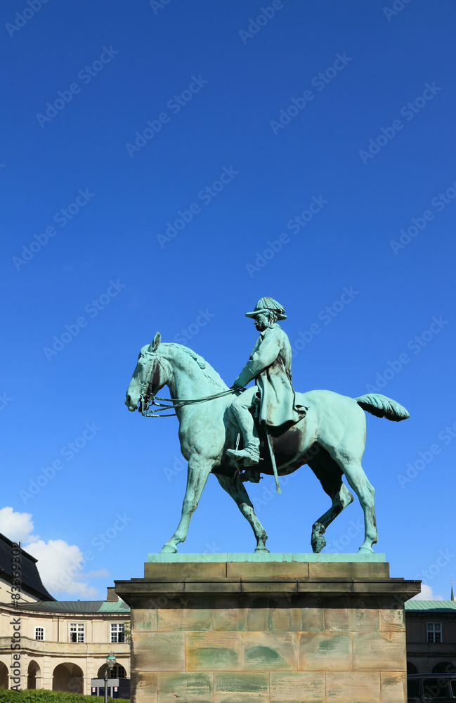 Equestrian statue of king Christian IX. Copenhagen, Denmark