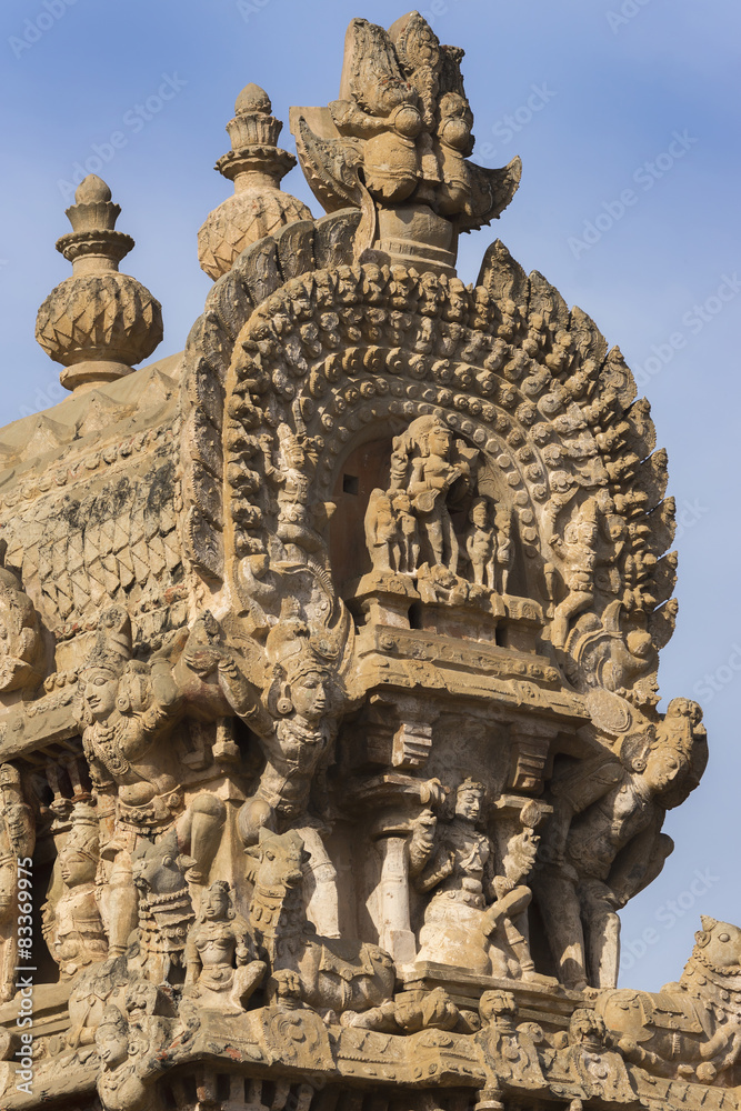 Fototapeta premium Short side of the Gopuram apex.