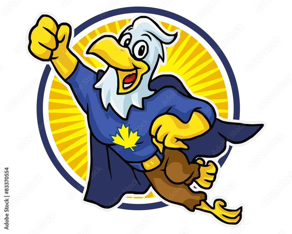 Obraz premium super eagle character image vector