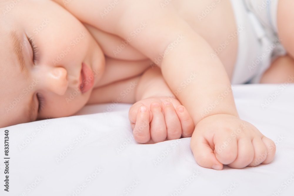 Sleeping infant boy