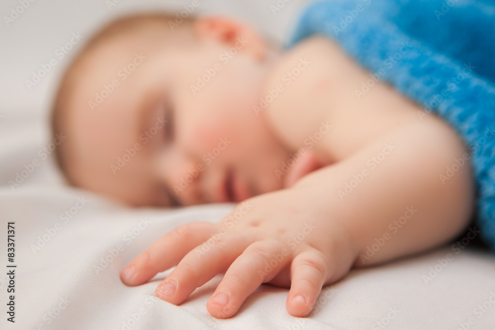 Sleeping infant boy