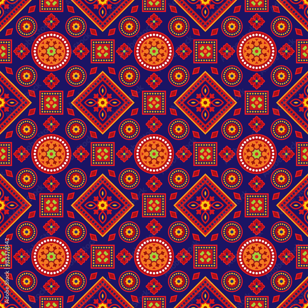Colorful Ajrak Pattern