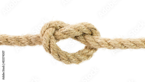 rope knot isolated on the white background