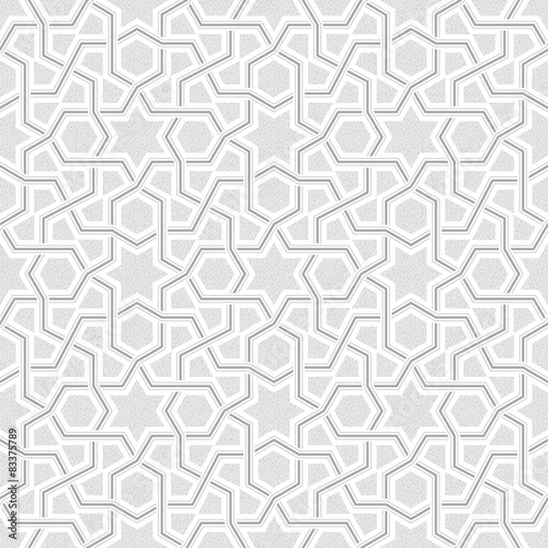 Canvas Print Geometric Light Grey Pattern, Vector Illustration
