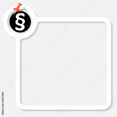 White frame for your text and paragraph