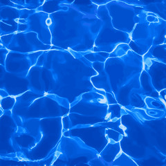 Wandcirkels Zee patronen Naadloos waterpatroon in blauwtinten  © Raman Maisei