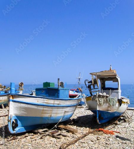 Old fishing boats in Sicily