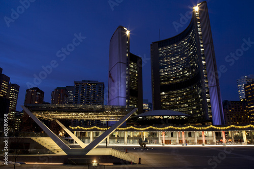 Canvas Print city hall and Nathan Phillips Square in Toronto