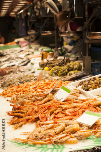 Fresh seafood at fish market