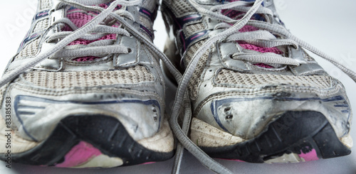 Old worn shoes