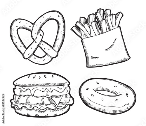 set of snack food