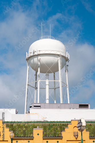 Water tower in downtown