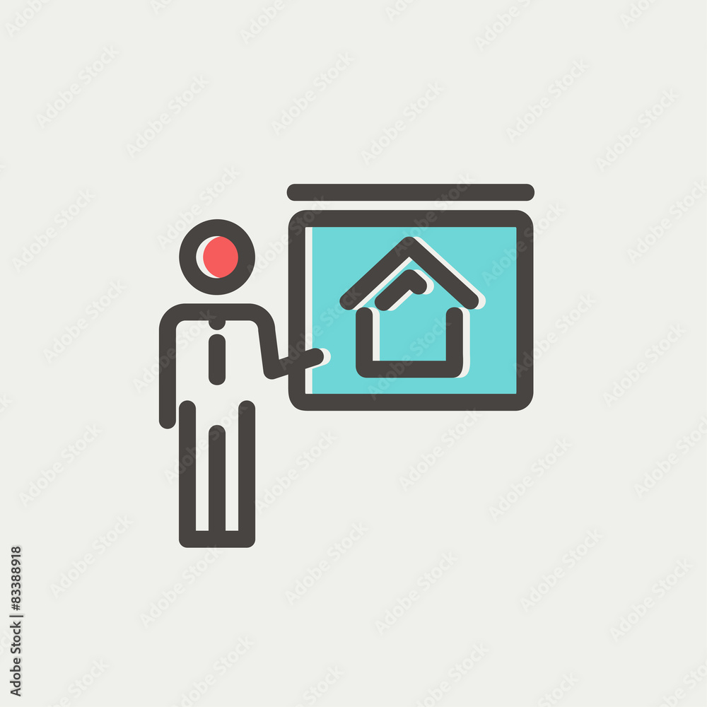 Real Estate Training thin line icon Real Estate Training thin line icon