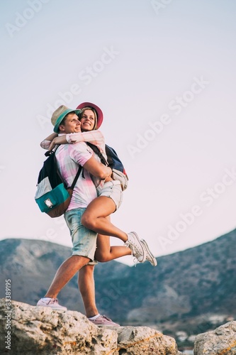 couple on vacation in Greece