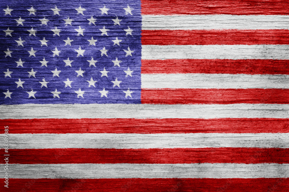 Naklejka premium Worn vintage American flag background