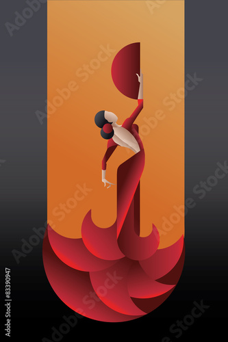styled Spain Flamenco dancer
