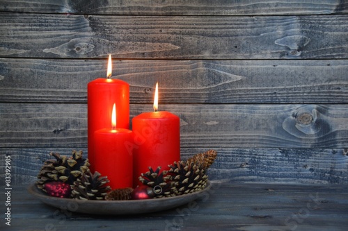 Weihnachtskarte - rote Adve...