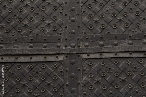Fragment of old iron door