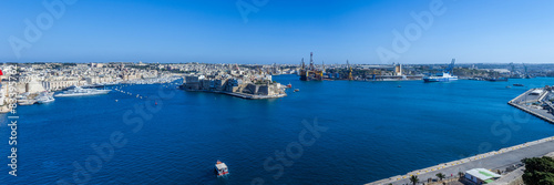 Panoramic view Grand Harbour, Valletta, Malta