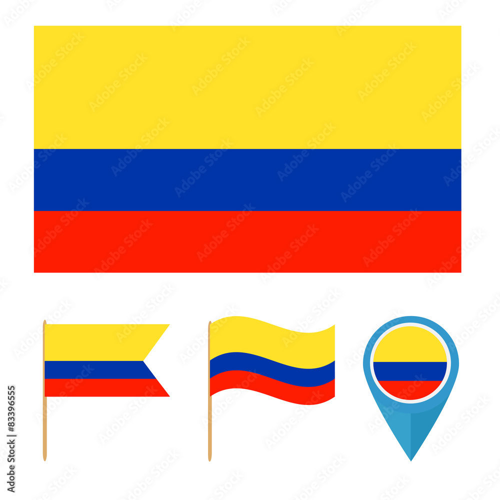 Fototapeta premium Colombia, country flag