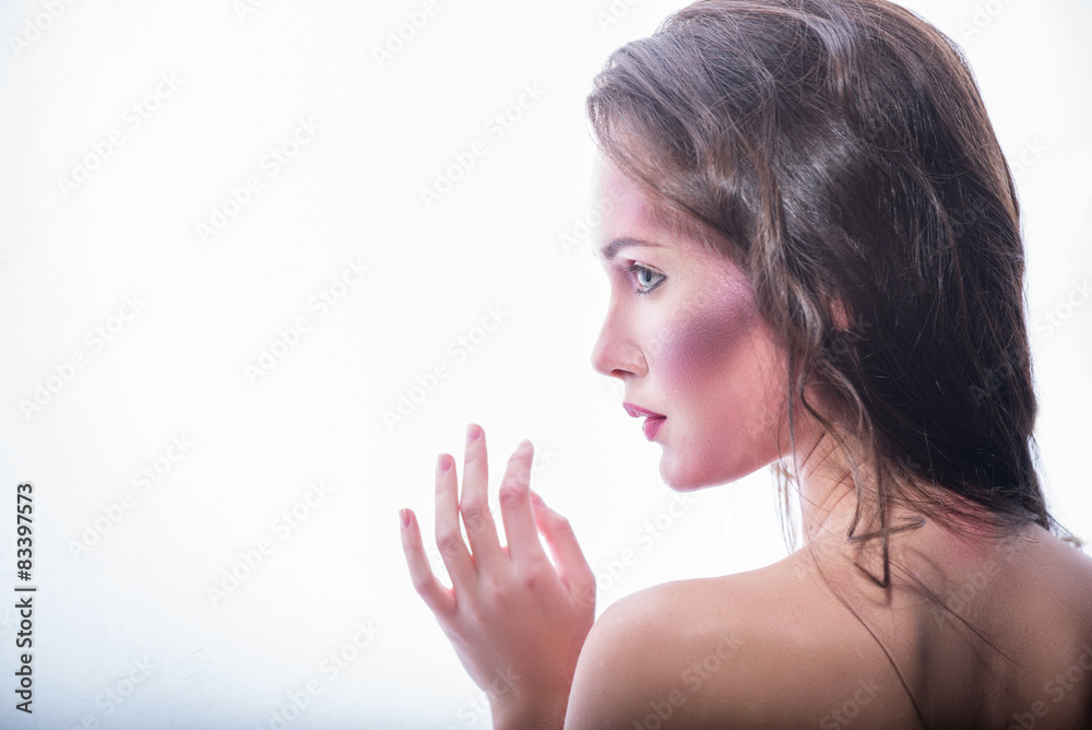 beautiful lady with a pleasant face beautiful lady with a pleasant face