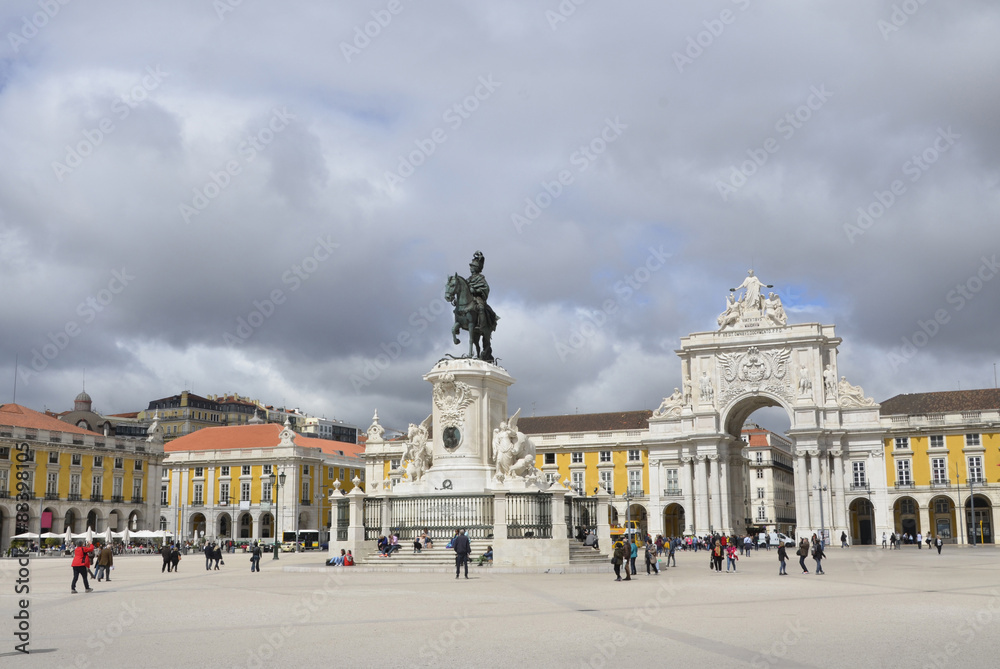 Platz Praca do Comercio, Lissabon
