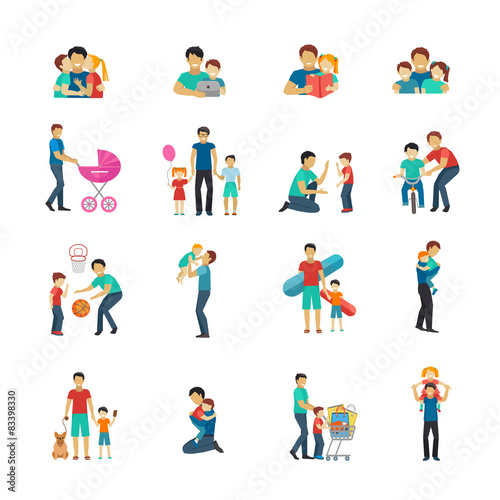 Fatherhood Flat Icons