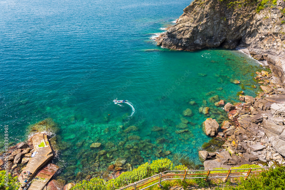 Beautiful coastline of Ligurian Sea, Italy