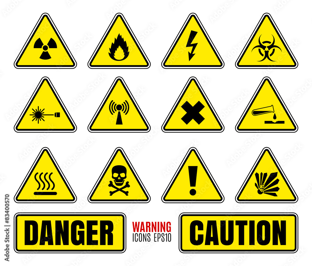 Danger symbols Danger symbols