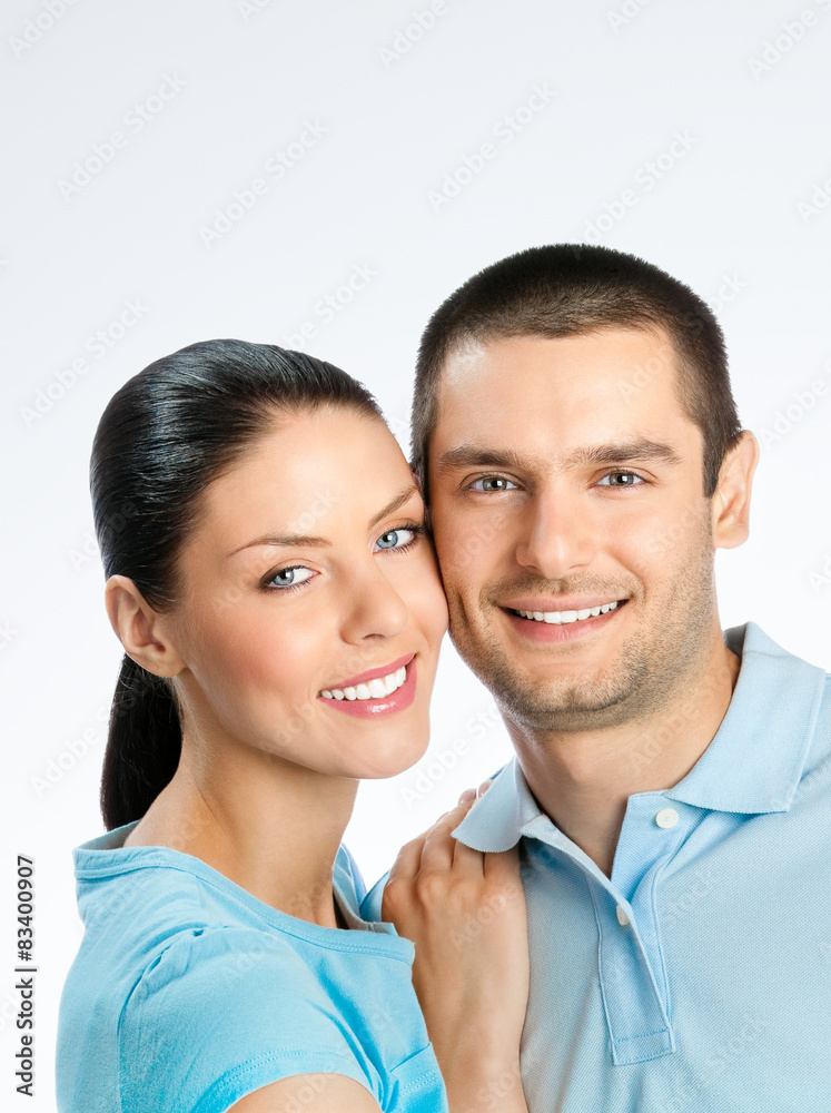 Portrait of cheerful couple, with copyspace Portrait of cheerful couple, with copyspace