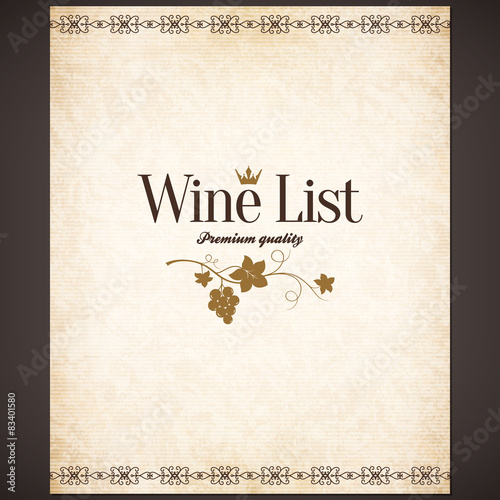 Wine list design