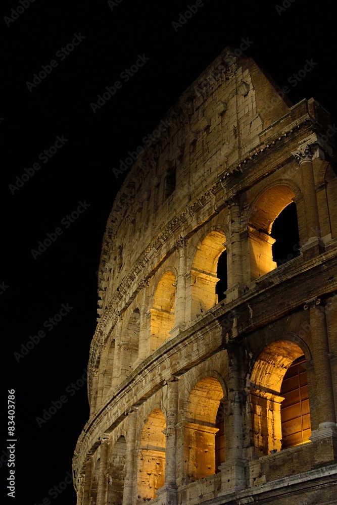 Colosseum of Rome in night