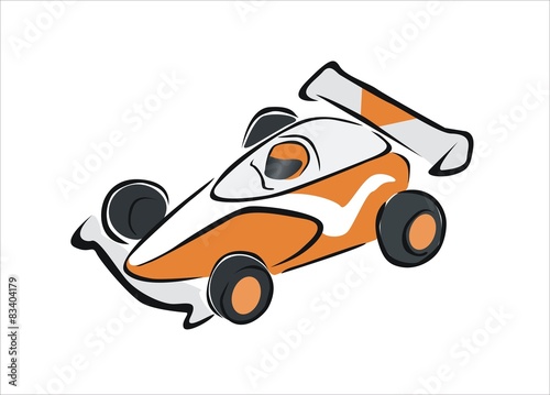 coche de carreras color naranja