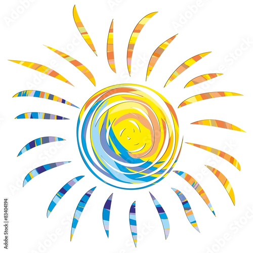 Abstract sun with the sea.