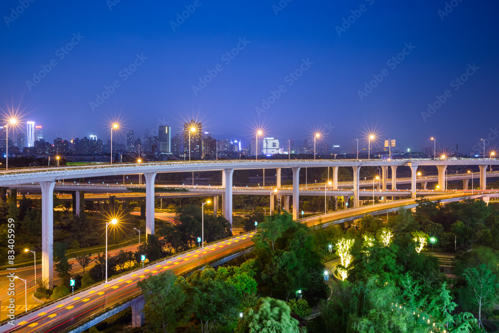 Obraz premium overpass at night