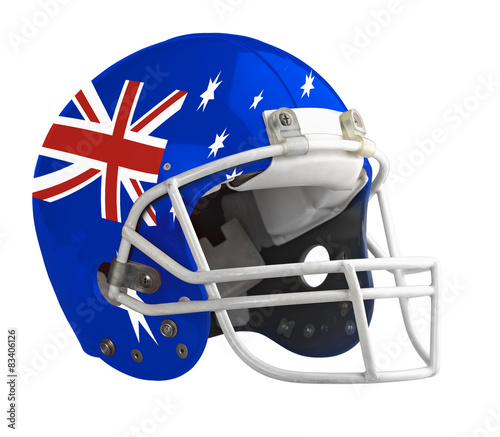 Flagged Australia American football helmet