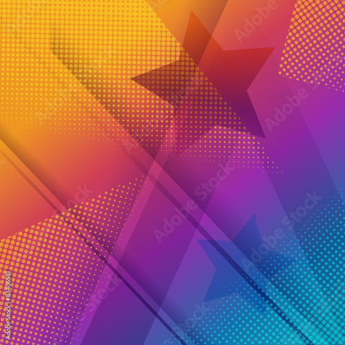 Rainbow and star background
