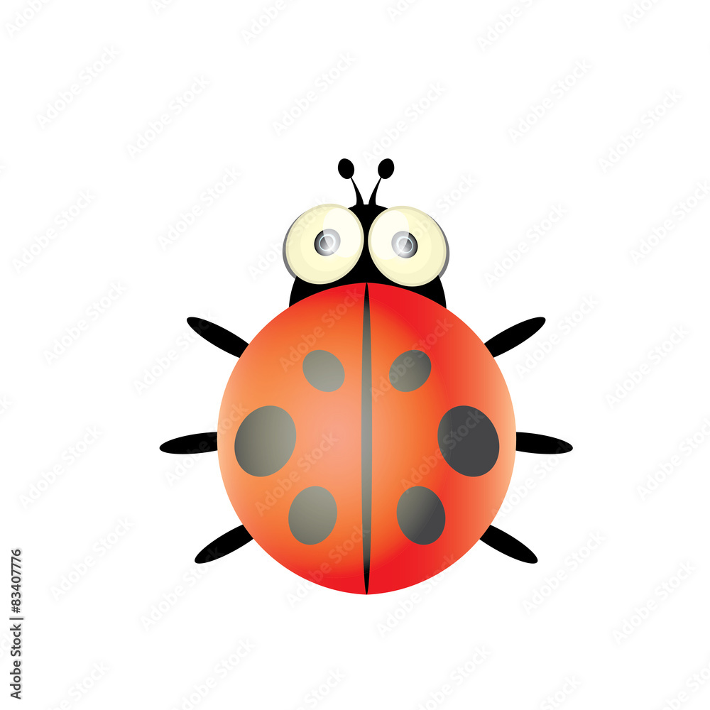cartoon cute bright ladybag. vector illustration. cartoon cute bright ladybag. vector illustration.