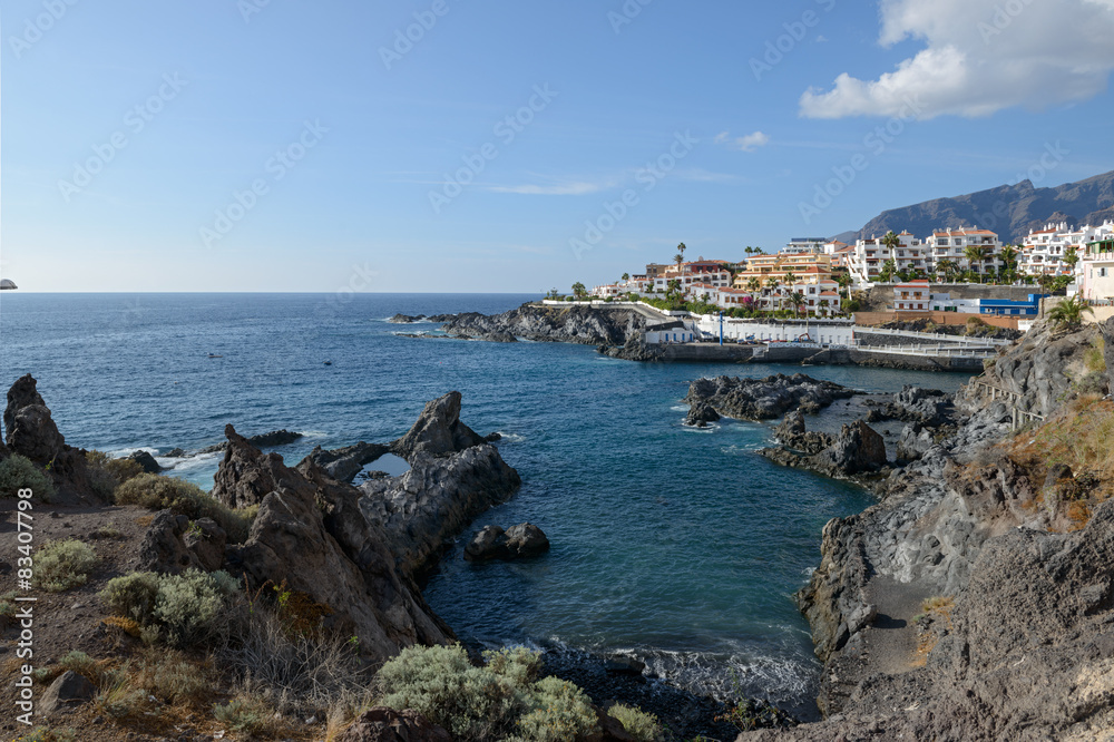 Coast view towards Puerto de Santiago, Tenerife, Canary Islands,