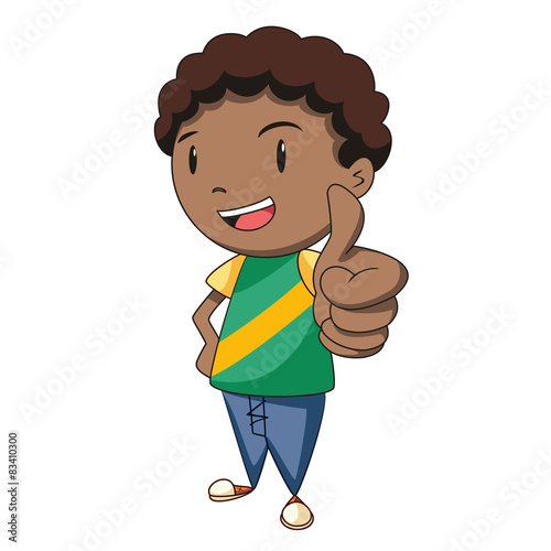 Boy thumbs up