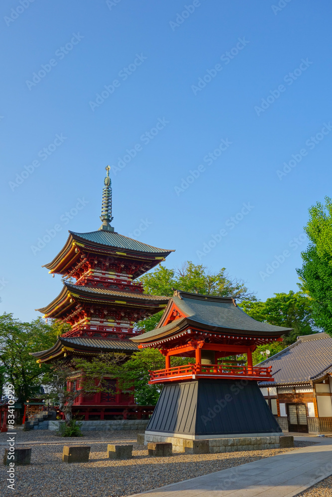 板橋不動尊　三重塔　（茨城県・つくばみらい市）