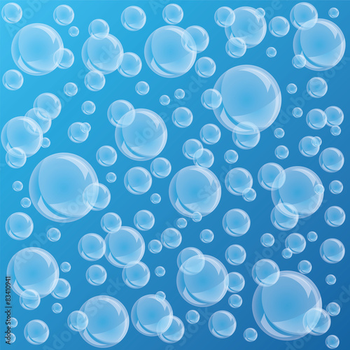 Air bubbles in water vector background