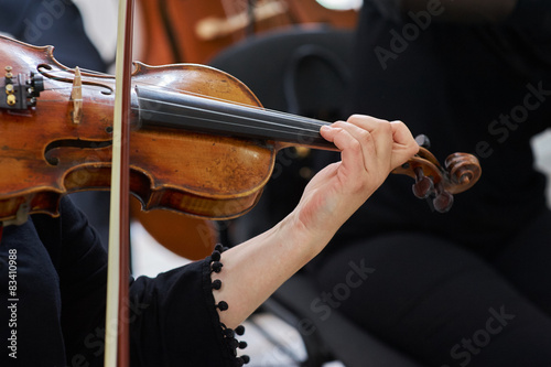 Women Violinist Playing Classical Violin
