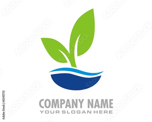 sprout plant logo image vector