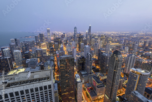 Obraz na płótnie Chicago Skyline w salonie