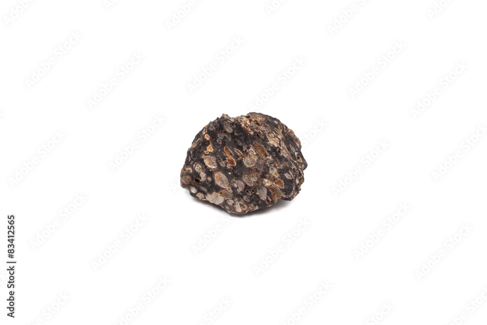 Isolated porifera basalt rock : one kind of igneous rock Isolated porifera basalt rock : one kind of igneous rock