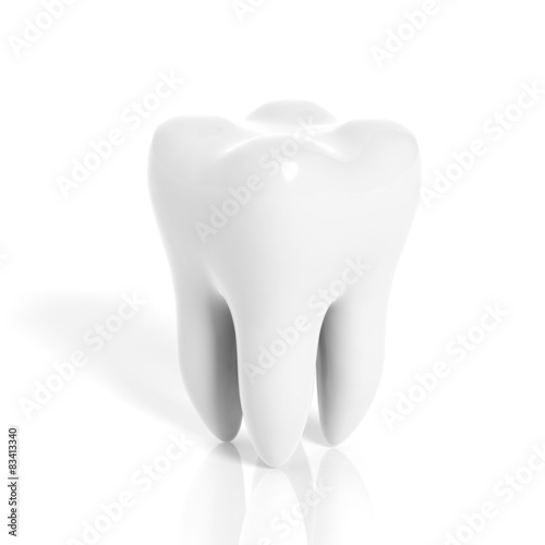 Molar tooth isolated on white background
