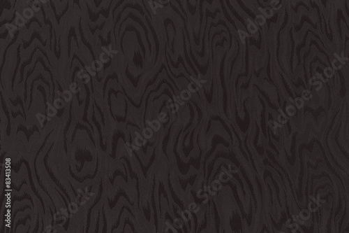 Dark brown silk damask fabric with moire pattern photo
