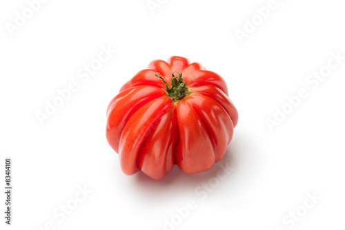 Beef Heart tomato, Olena Ukraina, isolated on white background photo